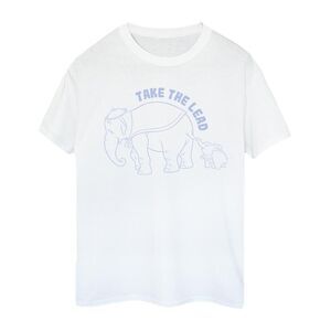 Dumbo Womens/Ladies Take The Lead Cotton Boyfriend T-Shirt / White